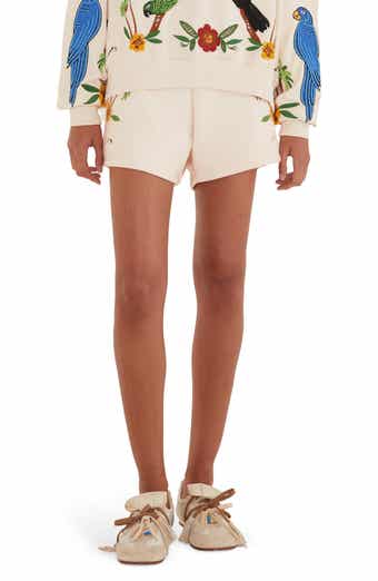 Coconut Trees Come To Rio Eyelet Fleece Shorts