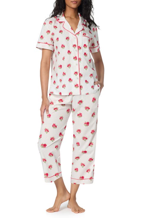 Print Cotton Crop Pajamas (Regular & Plus)