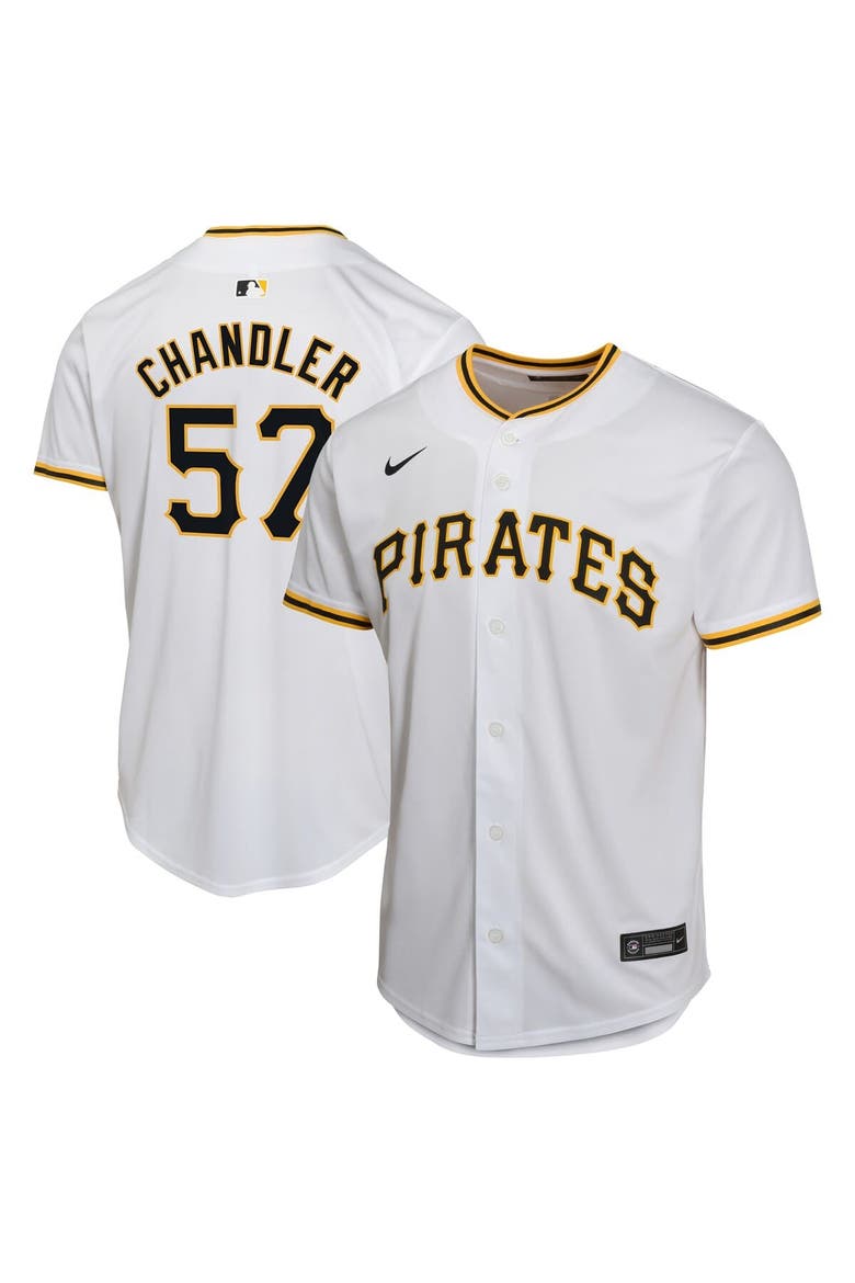 Youth Nike Bubba Chandler White Pittsburgh Pirates Home Player Game Jersey, Main, color, White