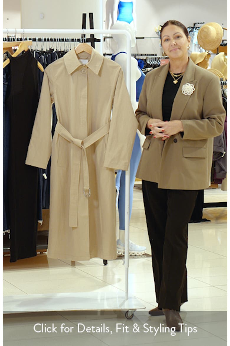 Minimalist Cotton & Nylon Trench Coat video
