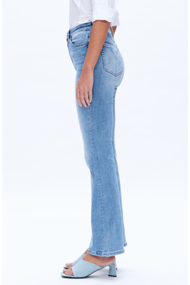 High Waist Slit Flare Jeans, Alternate, color, MEDIUM BLUE