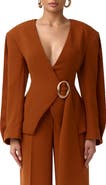 Naked Wardrobe Ring Belted Blazer
