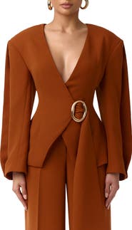 Naked Wardrobe Ring Belted Blazer