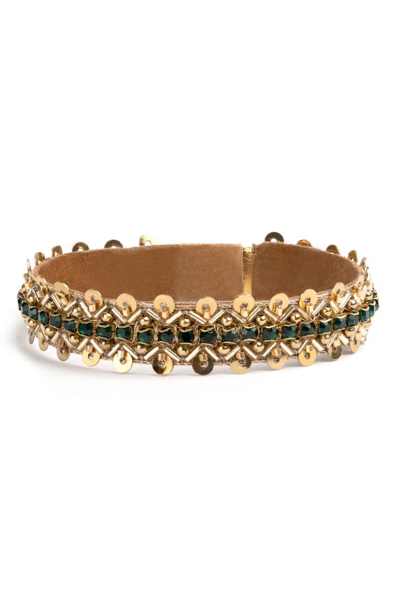 Deepa Gurnani Myrah Beaded Cuff Bracelet, Main, color,