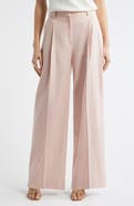 Nordstrom Pleated Linen Blend Wide Leg Pants
