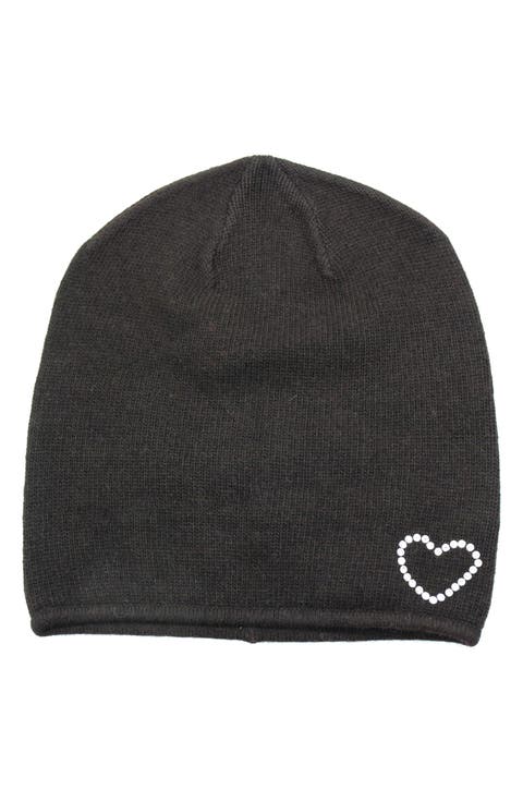 Crystal Heart Beanie