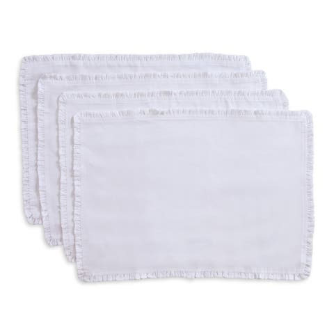 Linen Placemats - Juliette Ruffle, 14" x 19" Inch
