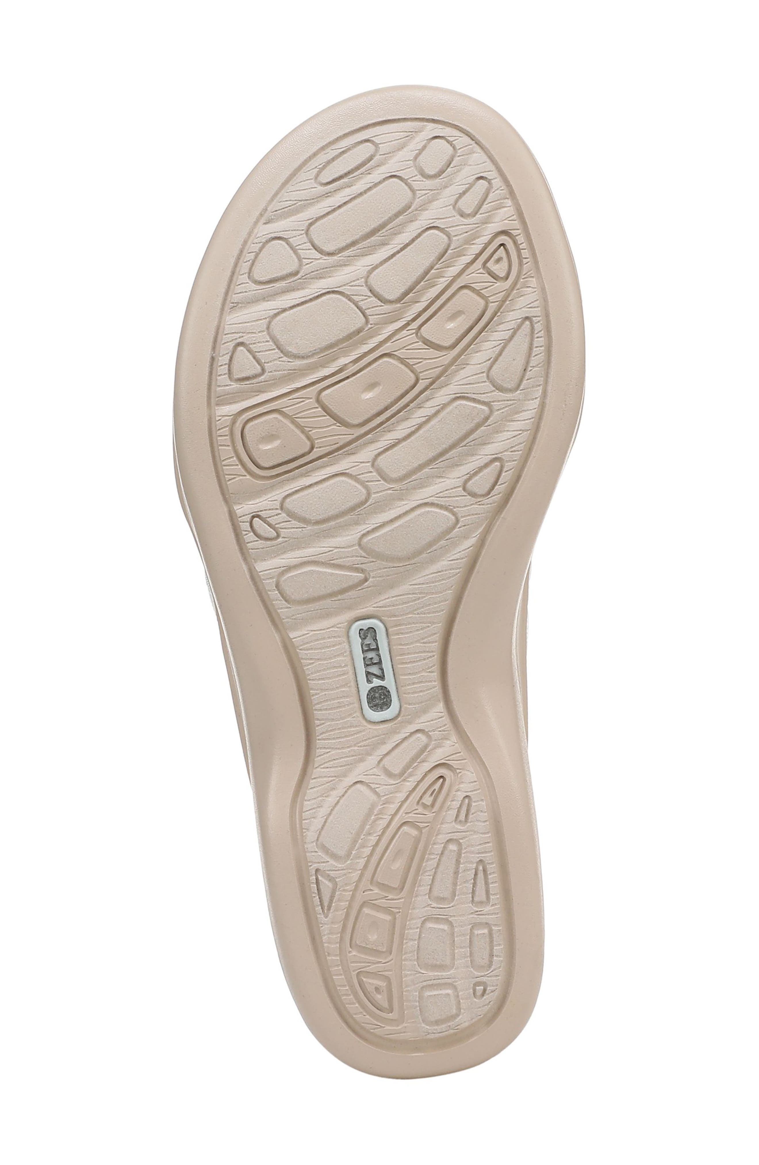 LifeStride Delight Platform Wedge Slide Sandal, Alternate, color, Bright White Shimmer Lycra