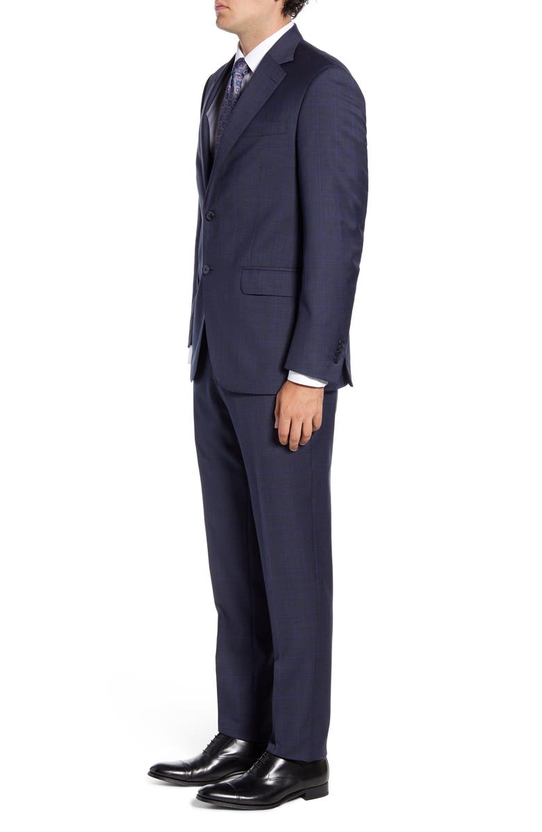 Peter Millar Flynn Classic Fit Windowpane Wool Suit, Alternate, color,