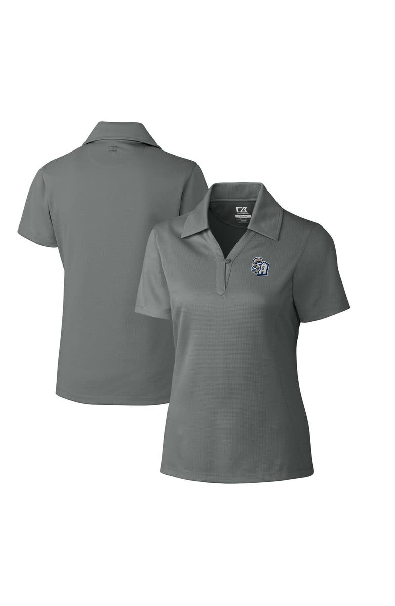 Cutter & Buck Women's Cutter & Buck Gray San Antonio Missions CB DryTec Genre Textured Solid Polo, Main, color,