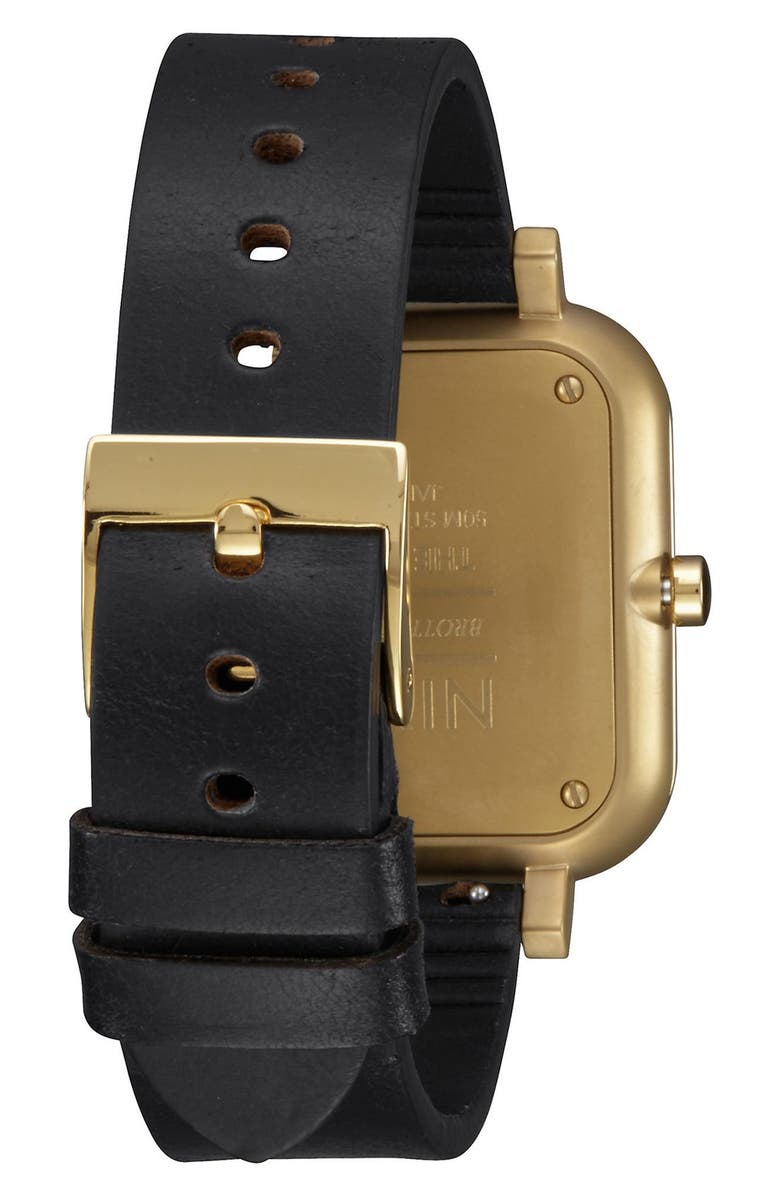 Nixon 'Ragnar' Leather Strap Watch, 40mm, Alternate, color,