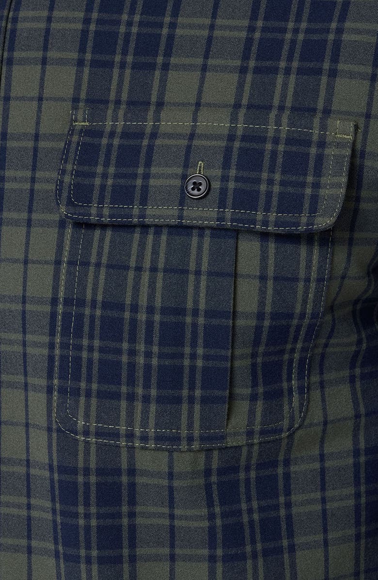 Mizzen+Main Upstate Plaid Flannel Button-Down Shirt, Alternate, color, Olive Lucas Plaid