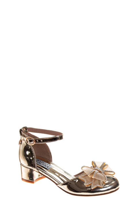 Kids' Star Bow Faux Leather Pump
