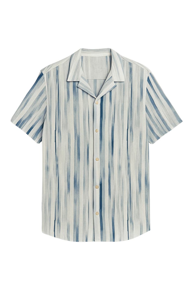 Sylvain Printed Camp Shirt, Alternate, color, NATURAL