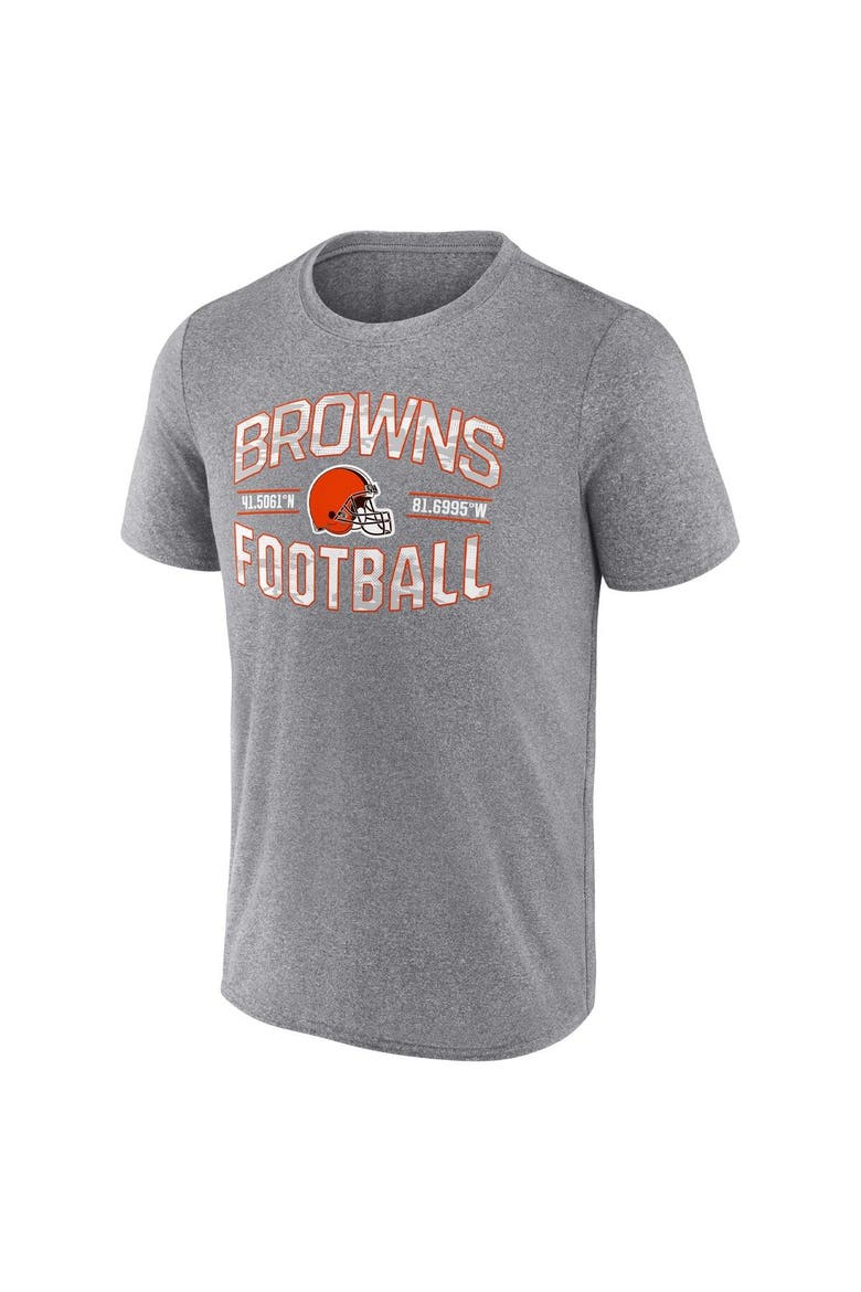 Men's Fanatics Branded Heathered Gray Cleveland Browns Want To Play T-Shirt, Alternate, color, Heather Gray