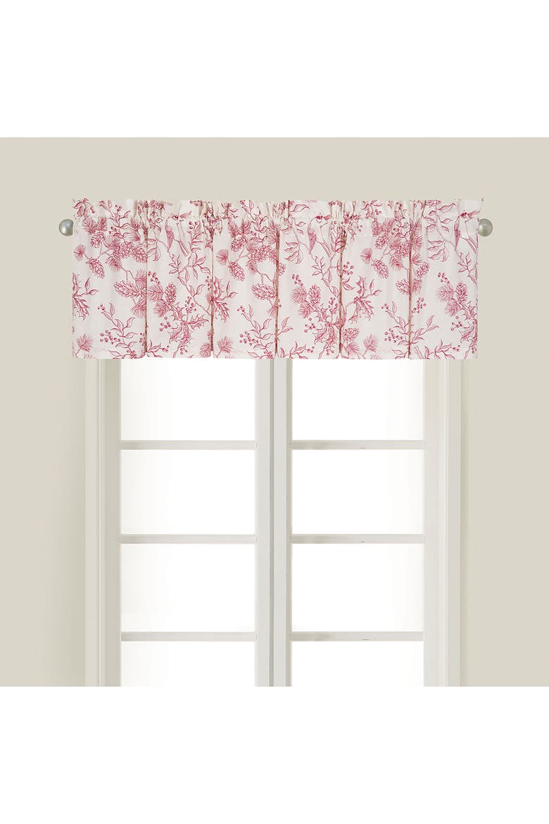 Evergreen Toile Red Valance Collection, Main, color, Red