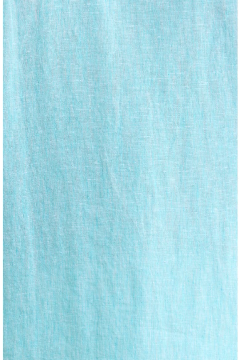 Paradise Breezer Short Sleeve Linen Button-Up Shirt, Alternate, color, BLUE RADIANCE