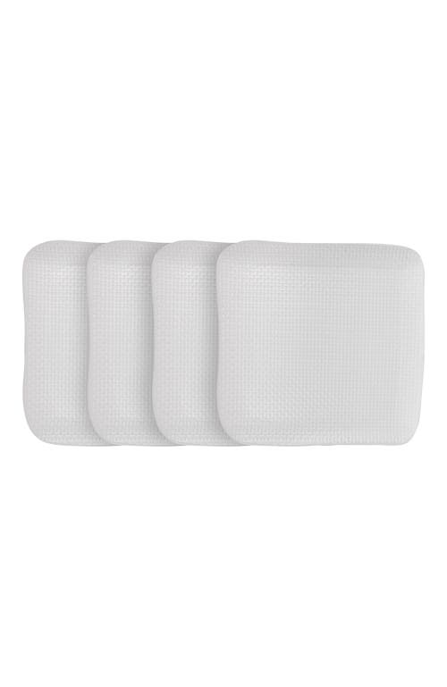 Stone Lain Olivia Stoneware 4-piece Dinner Plate Set In White