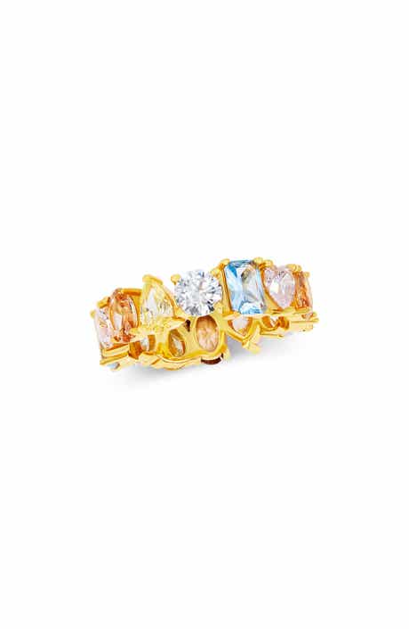 Multicolor Cubic Zirconia Band Ring