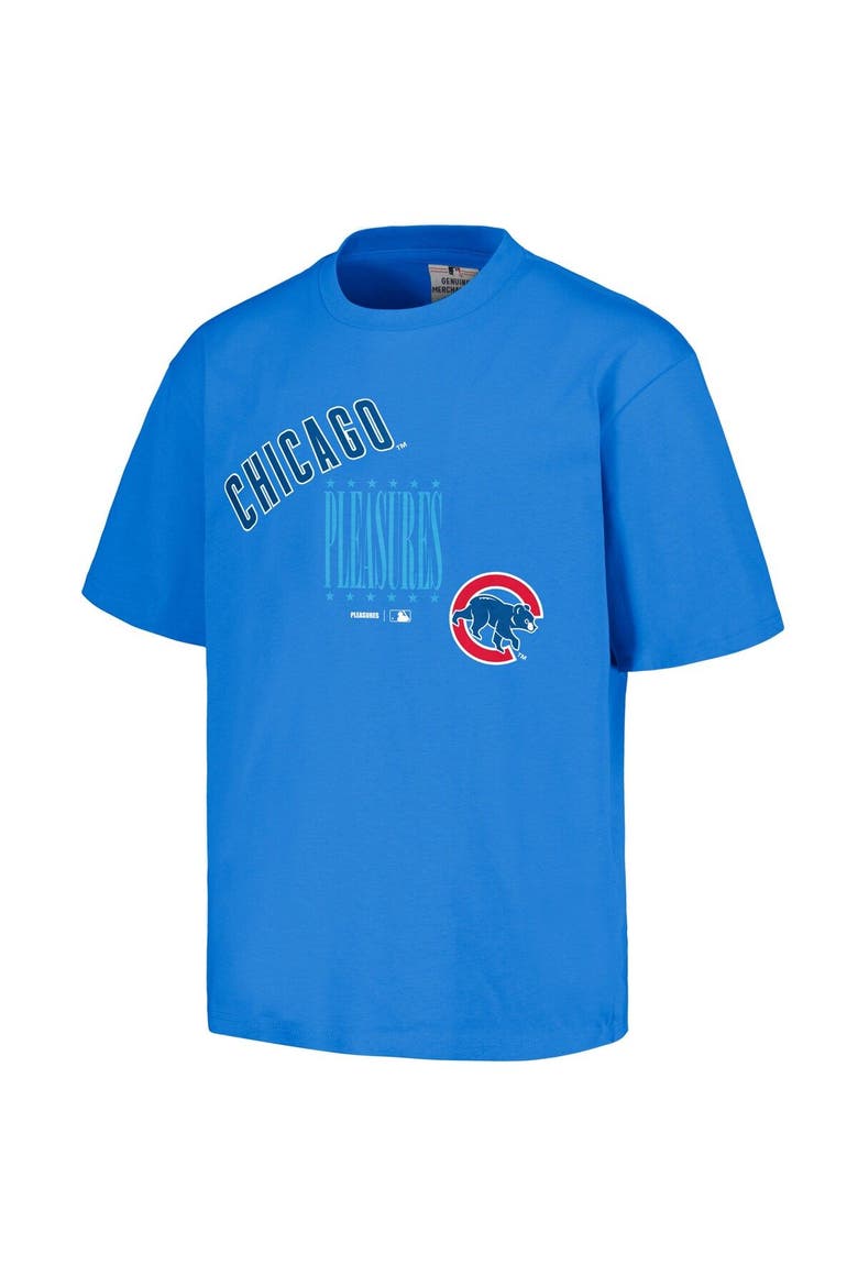 Men's PLEASURES  Royal Chicago Cubs Repurpose T-Shirt, Alternate, color, Royal