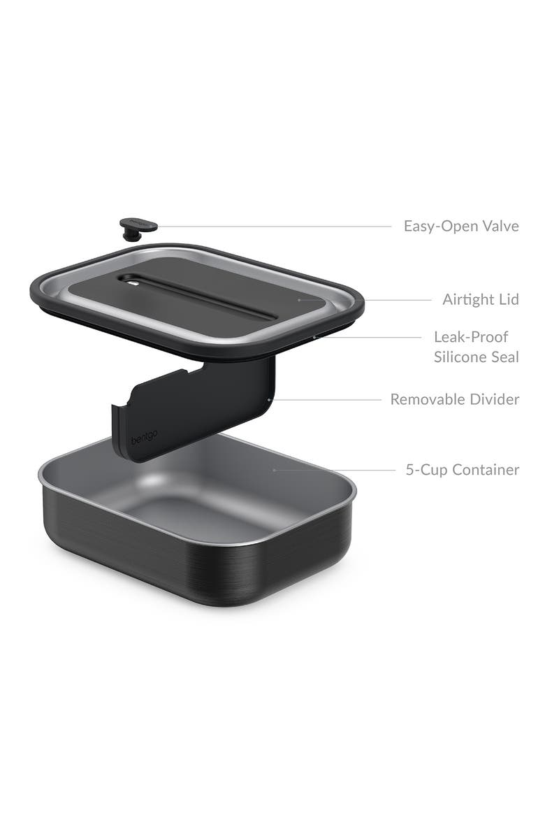 Stainless Steel Lunch Box - Carbon Black, Alternate, color, CARBON BLACK