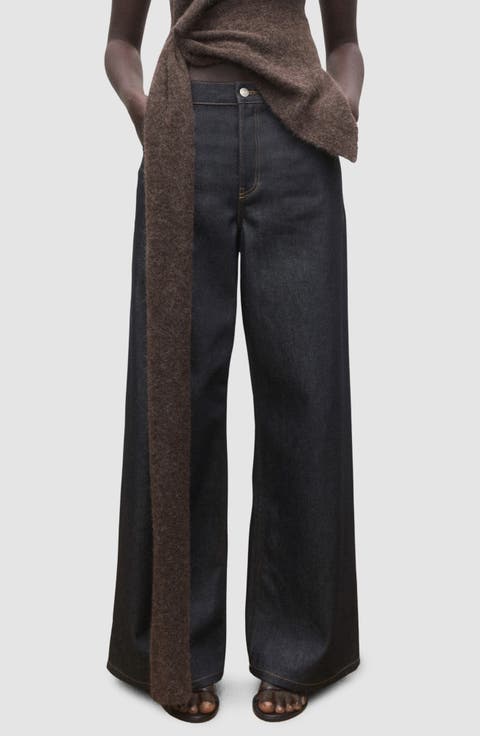 Mid Rise Wide Leg Jeans