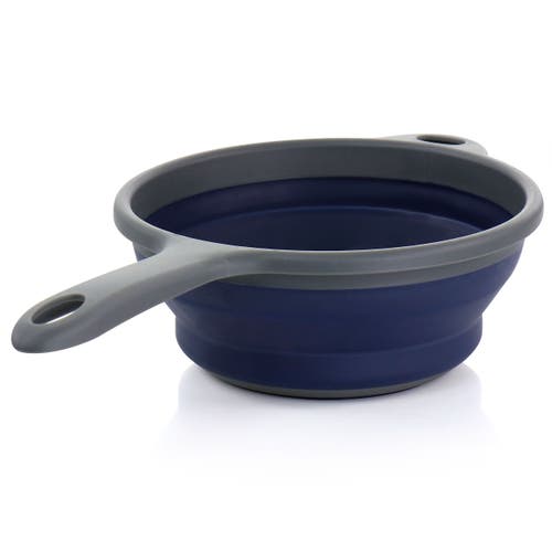 Oster Bluemarine Collapsible Polypropylene Colander With Handle In Blue