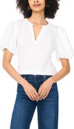 Vince Camuto Organdy Puff Sleeve Top