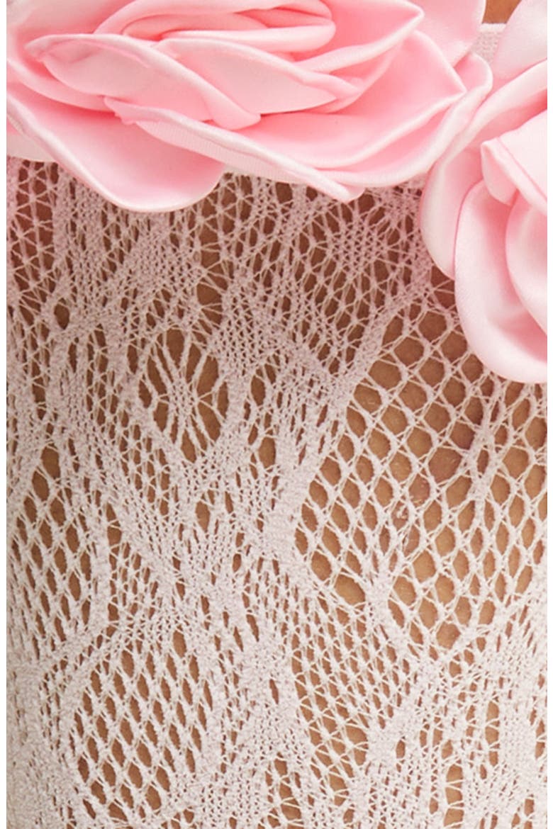 Rosetta Lace Crew Socks, Alternate, color, PINK
