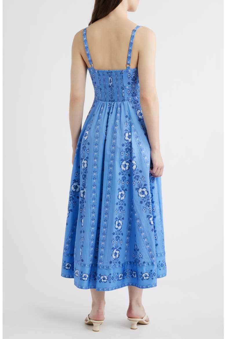 The Margot Print Sleeveless Maxi Dress, Alternate, color, ARCADIA BORDER BLUE