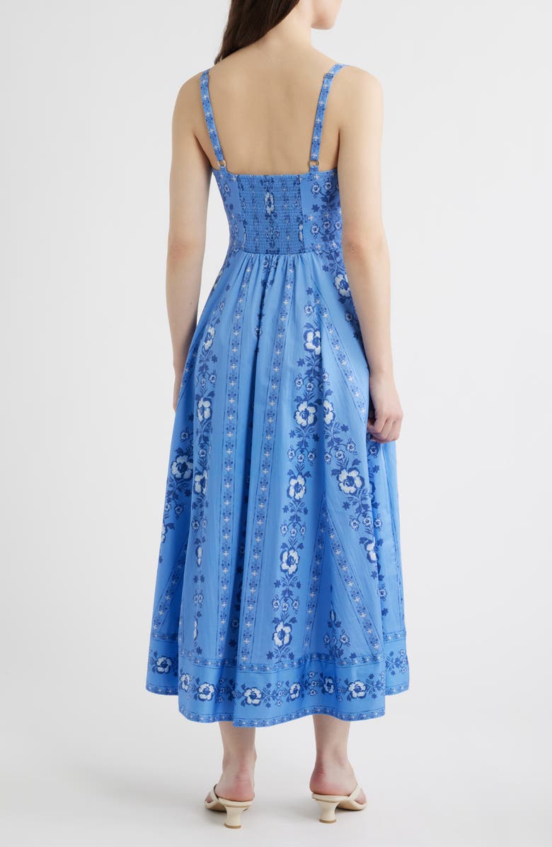 Hill House Home The Margot Print Sleeveless Maxi Dress, Alternate, color, Arcadia Border Blue
