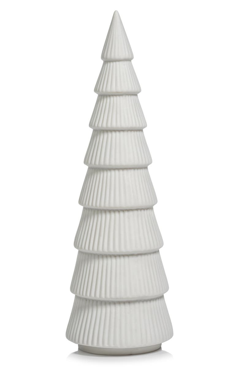 Zodax Matte Holiday Tree Sculpture, Set of 2, Main, color, White
