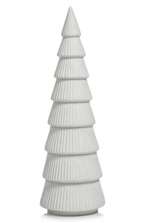 Matte Holiday Tree Sculpture, Set of 2