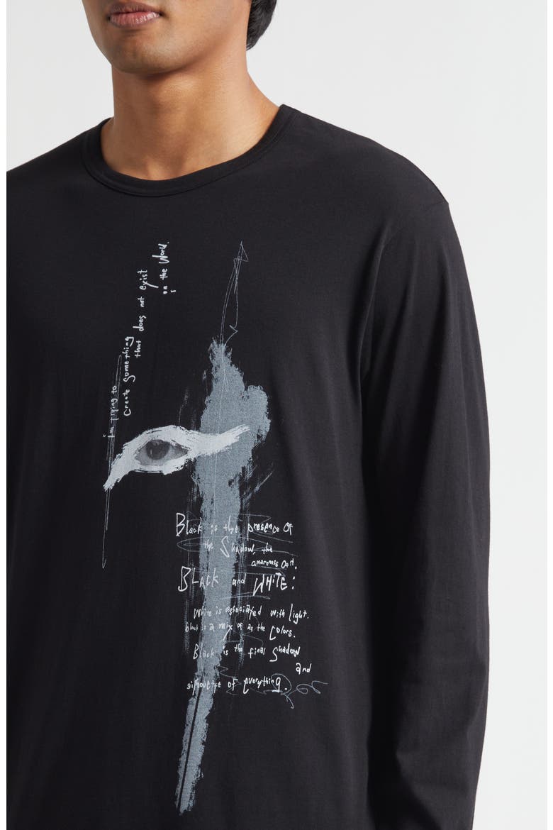 Long Sleeve Graphic T-Shirt, Alternate, color, BLACK