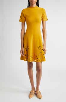 Ulla Johnson Fanna Eyelet Detail Knit Minidress