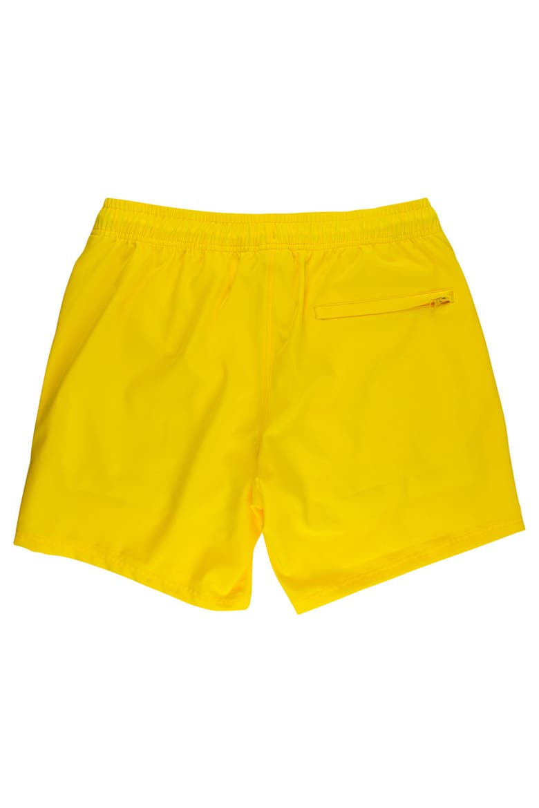 UPF50+ Sun Protected Men's Stretch Swim Trunks, Alternate, color, Neon Yellow