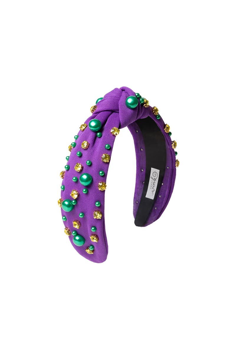Sweet Wink Mardi Gras Gemstone Headband, Main, color, 
