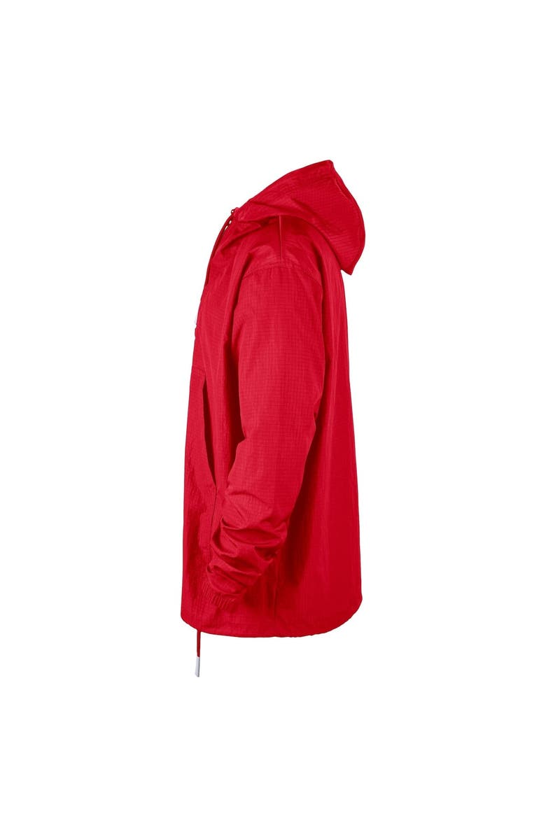 Nike Men's Nike  Red Chicago Bulls Courtside Premium Club Anorak Quarter-Zip Hoodie Jacket, Alternate, color, Red