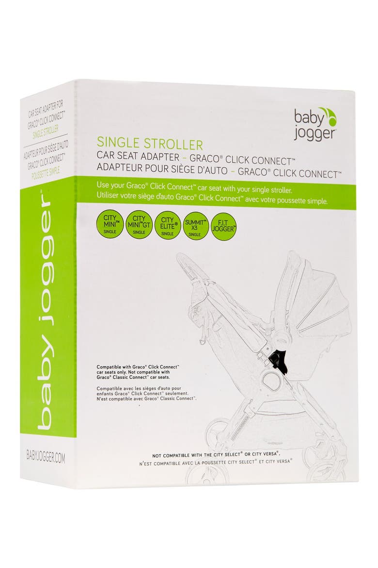 Single Stroller Car Seat Adapter, Main, color, BLACK