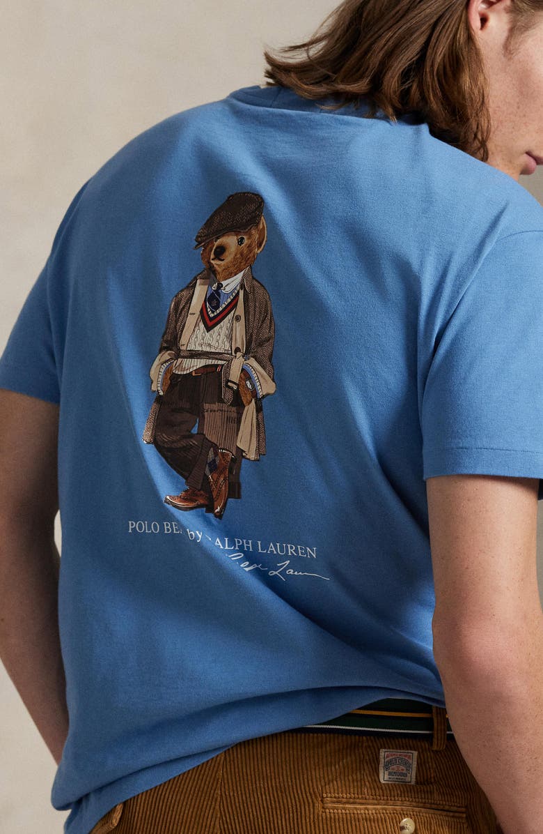 Polo Ralph Lauren Standard Fit Jersey Pocket T-Shirt, Alternate, color, Hatteras Blue Bear