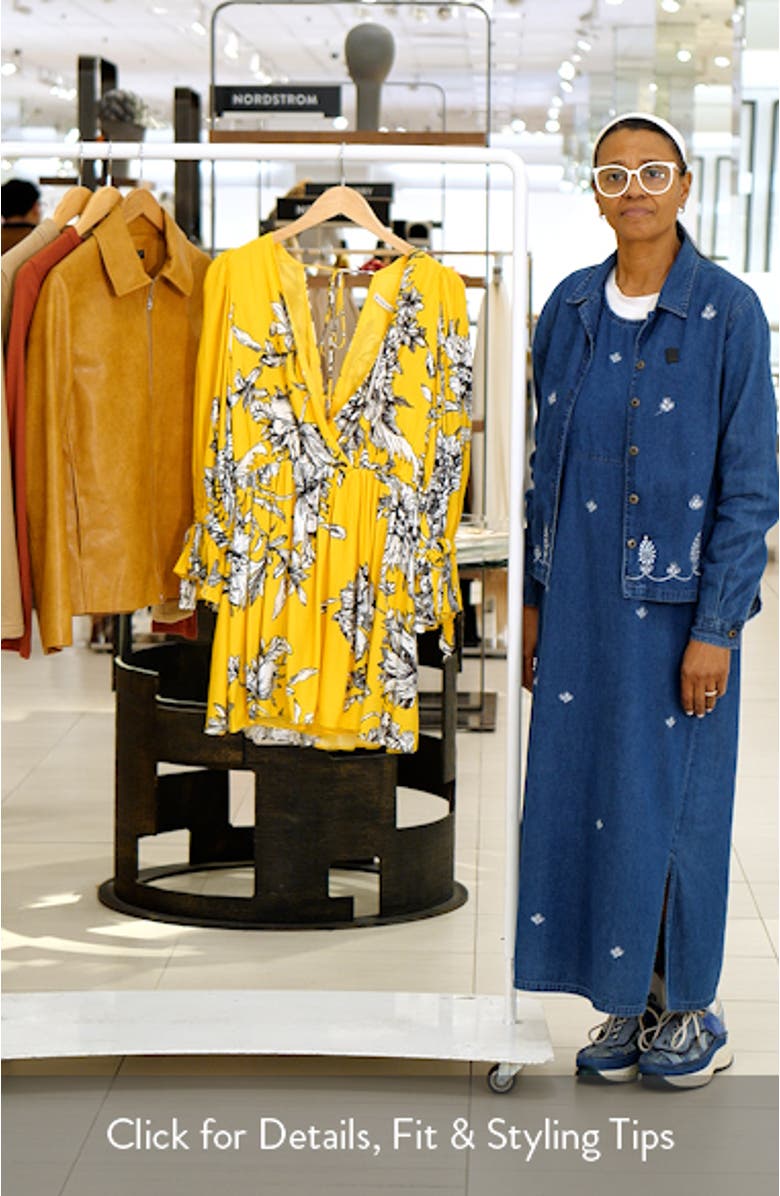 Clarissa Floral Long Sleeve Minidress, sales video thumbnail