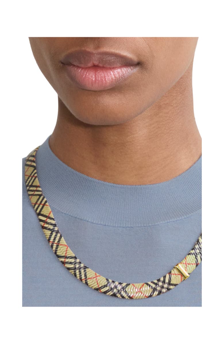 Burberry Check Print Necklace, Alternate, color,