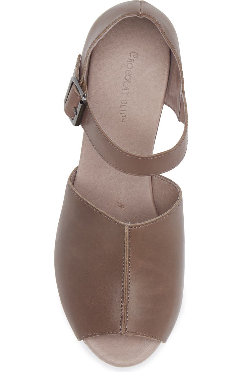 Chocolat Blu Wawa Platform Wedge Sandal, Alternate, color, Grey Leather