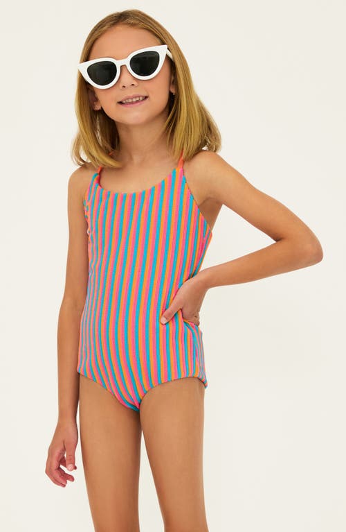 Shop Beach Riot Kids' Little Julia One-piece Swimsuit In Petal Stripe