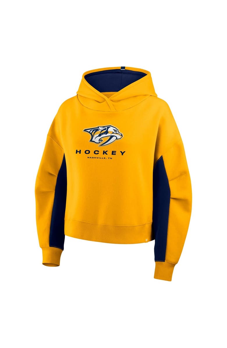 FANATICS Women's Fanatics Gold Nashville Predators Back Check Boxy Hoodie, Alternate, color, Gold