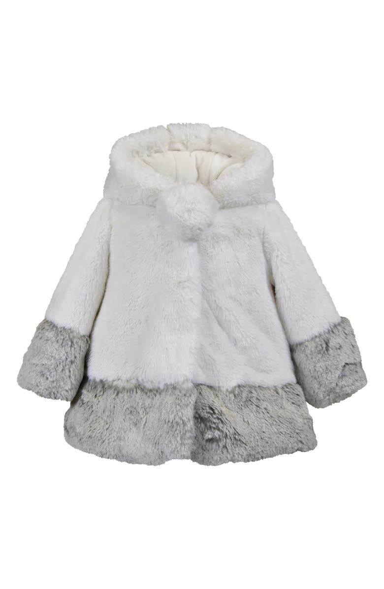 Widgeon Kids' Hooded Faux Fur Coat, Main, color, 