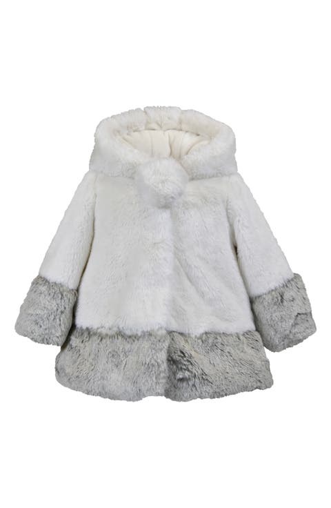 Kids' Hooded Faux Fur Coat (Toddler & Little Girl)