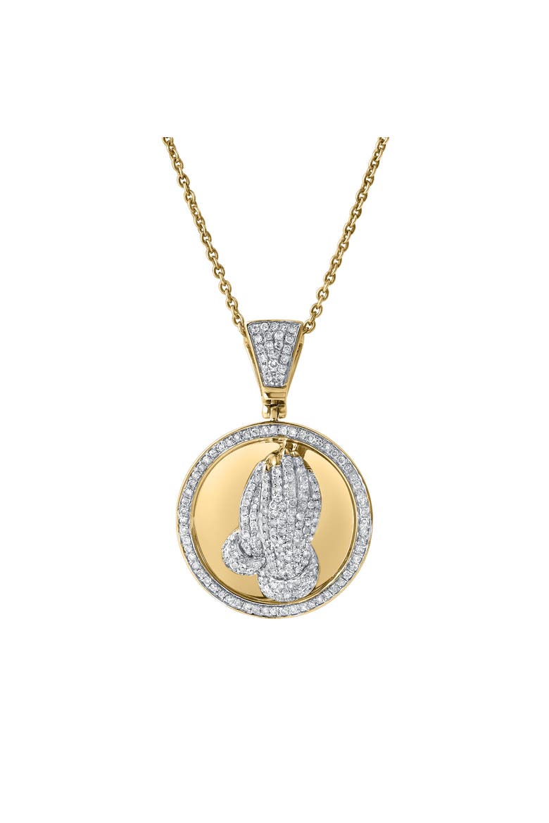 Virtue 10K Gold Diamond Pendant - 0.85 CT, Alternate, color, 10K Yellow Gold