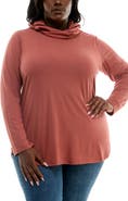 Nina Leonard Long Sleeve Curved Tunic