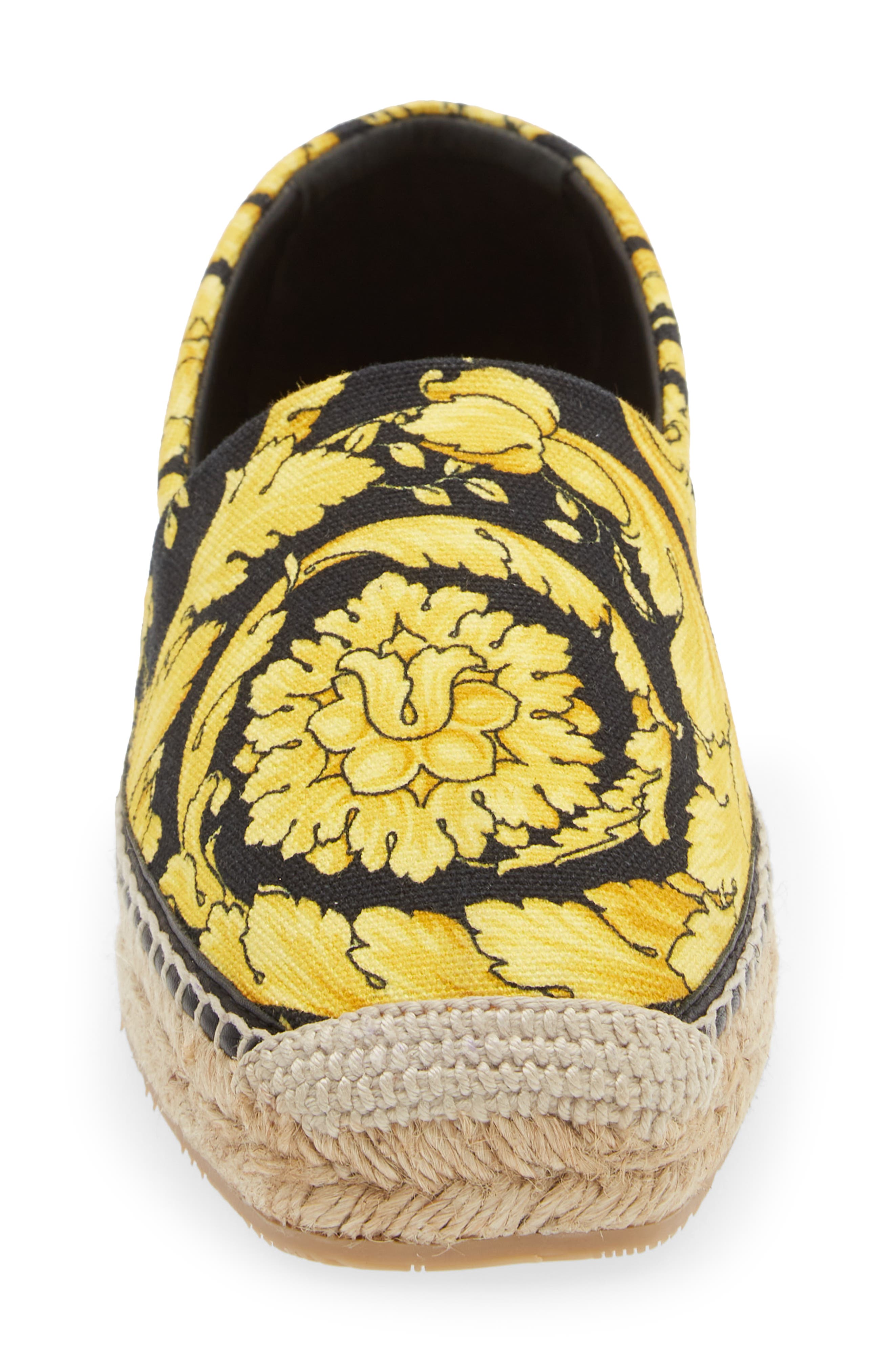 Versace Barocco Print Espadrille, Alternate, color, 